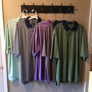 FootJoy FJ Lot Of 5 Athletic Golf Polo Short Sleeve Shirts Men's Foot Joy Sz XL
